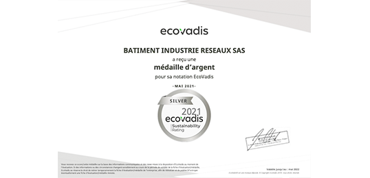 Medaille d'argent ecovadis